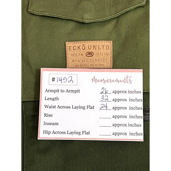 Ecko Unltd Army Green Long Sleeve Zipper Up & Button Up Hooded Jacket Size XXL - Picture 7 of 7